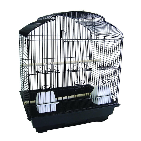 Peticare 5834-4814BLK 0.67 in. Bar Spacing Small Parrot Cage, Black - 18 x 14 in. PE4242120 - main